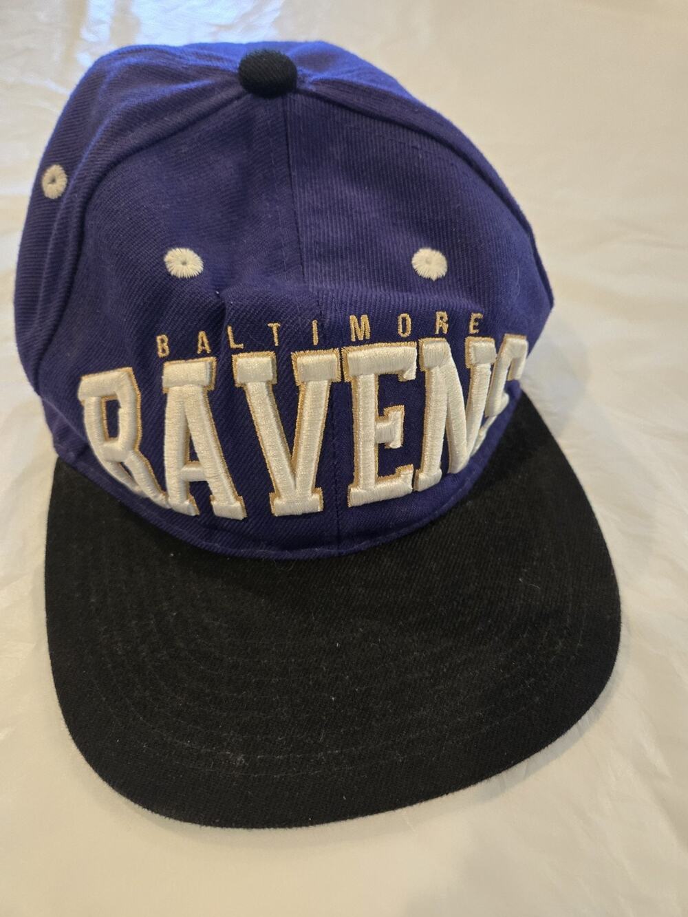 NFL Team Apparel Baltimore Ravens Embroidery Logo Snap Back Hat